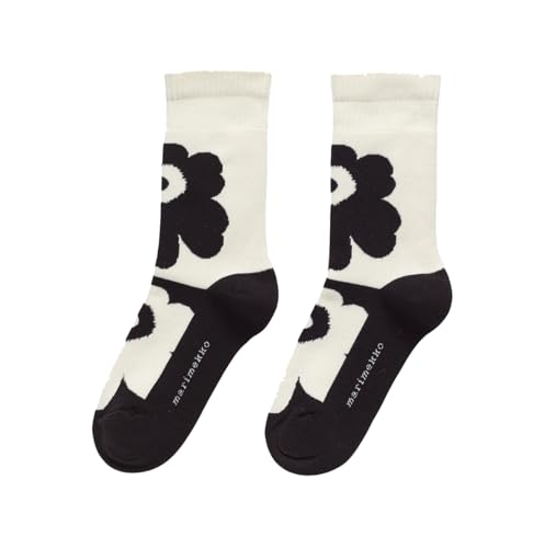 Marimekko Pirtti Unikko Ankle Socks, Socken. Scwarz/weiß, Gr.37-39 im Sale