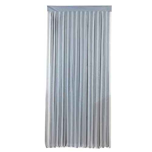 WENKO Maximex Türvorhang Grau-Weiß, praktischer Streifenvorhang gegen lästige Insekten und neugierige Blicke, inklusive Klettband, auch für Garderobenstangen, aus Polyester, 90 x 200 cm, zuschneidbar im Sale