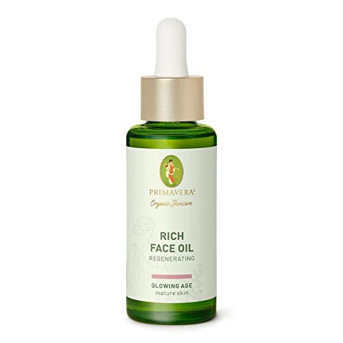 PRIMAVERA Rich Face Oil - Regenerating 30 ml - Naturkosmetik - Leichtes Gesichtsöl für reife, anspruchsvolle Haut - aktiviert die Zellen und festigt die Haut - vegan im Sale