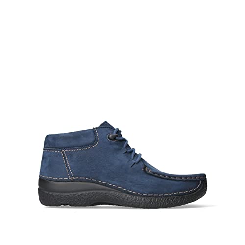 Wolky Comfort Schnürschuhe Seamy Moc - 11800 Nubukleder blau - 41 im Sale