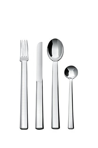 Alessi JH01S24 Rundes Modell Besteckgarnitur 24 TLG, Edelstahl, Silber, 3.3 x 36.5 x 4.5 cm, Einheiten