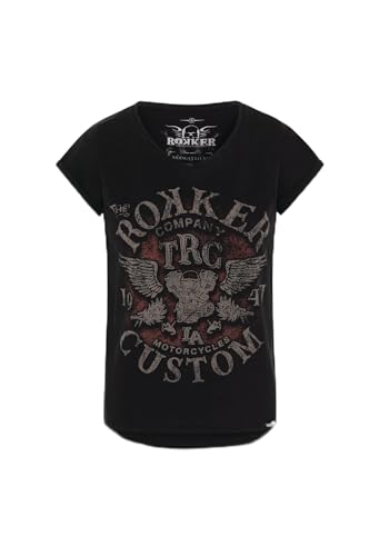 Rokker Custom T-Shirt Damen (schwarz), im Sale