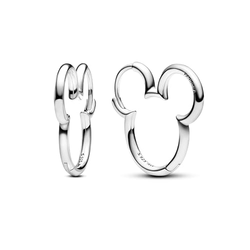 Pandora Disney Micky Maus Silhouette Ohrringe aus Sterling Silber, 293528C00 im Sale