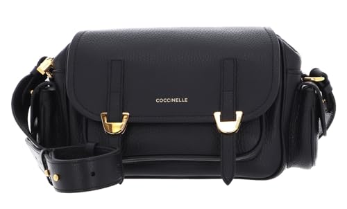 Coccinelle Campus Handbag Grained Leather Noir im Sale