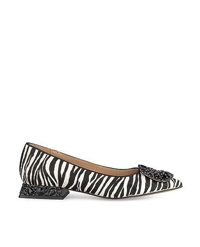 Alma en Pena Ballerina mit rundem Ornament.I23118 Zebra White, schwarz und weiß, EU im Sale