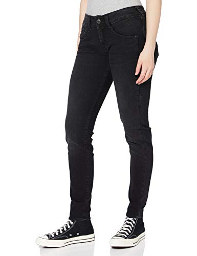 Herrlicher Damen Gila Slim Jeans, black dull 856, W26/L32 im Sale