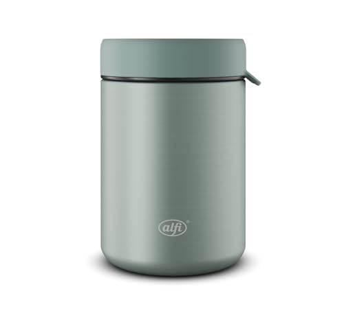 alfi ISO FOOD MUG 350ml, grün matt, Edelstahl Thermobehälter für Essen, Isolierbehälter für Suppen, Salat, Müsli to go, hält 5 Stunden warm, 10 Stunden kalt, spülmaschinenfest, BPA-frei