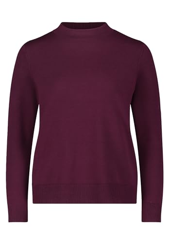 Betty Barclay Damen Basic-Strickpullover mit Stehkragen Dark Aubergine,38 im Sale