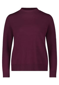 Thumbnail for Betty Barclay Damen Basic-Strickpullover mit Stehkragen Dark Aubergine,38 im Sale