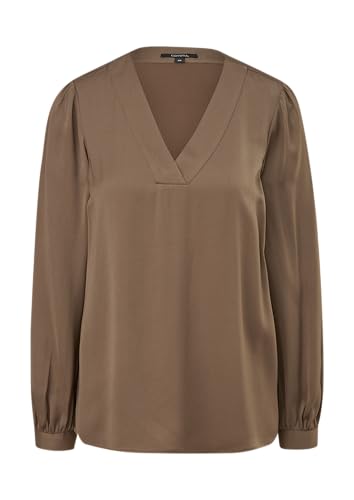 comma Damen 2142827 Bluse, 8613 braun, 38 im Sale