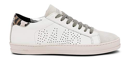 P448 | E9JOHNF | Sneaker - weiß | White pink, Farbe:weiß, im Sale