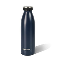 Thumbnail for wenco Edelstahl Trinkflasche marineblau - 500ml - Perfekt für Kinder, BPA-Frei, Auslaufsicher, Kohlensäure geeignet - Kleine Thermosflasche für Sprudel, Sport, Schule, Fitness