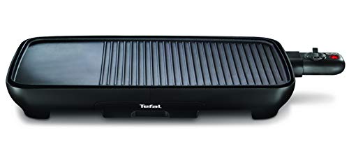 Tefal Tischgrill Malaga TG3918 | Elektrogrill | Regelbarer Thermostat | Antihaftbeschichtete Grillplatte, 2/3 Grill, 1/3 Teppanyaki | Abnehmbares Kabel | Platte+Abtropfschale spülmaschinenfest | 2000W im Sale