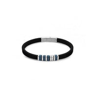 Thumbnail for Nomination City Men's Bracelet Black Rubber and Steel 028804/016 im Sale