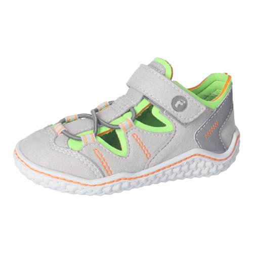 RICOSTA Jungen Kletthalbschuhe Jeff, Kinder Halbschuhe, Weite: Mittel, waschbar,vegan, Klettschuhe, Strassenschuhe, Sneaker, hellgrau/Apple (430), 29 EU im Sale