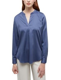 Thumbnail for ETERNA Damen Satin Shirt Loose FIT 1/1 Indigo 48_D_1/1 im Sale