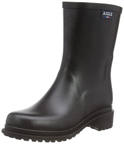 Aigle Damen Fulfeel Mid Gummistiefel, Schwarz, EU im Sale