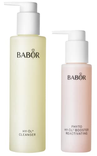 BABOR Reinigungs Set für müde Haut, mit Hy-Öl Cleanser und Hy-Öl Booster Reactivating Kräuterextrakt, Für porentiefe Reinigung, 2-teilig im Sale