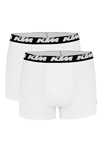 KTM by Freegun Boxershorts für Herren Unterwäsche Pant Men´s Boxer 2 er Pack, Farbe:White, Bekleidungsgröße: im Sale