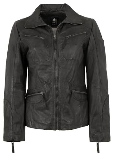 Otto Kern - Damen Echtleder Lederjacke Lammnappa schwarz im Sale