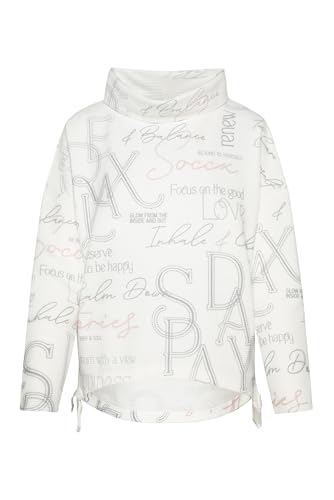 SOCCX Damen Strukturiertes Sweatshirt mit All Over Print Opticwhite im Sale