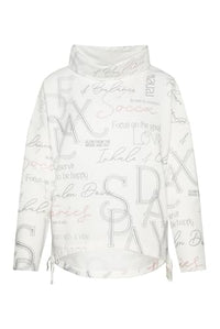 Thumbnail for SOCCX Damen Strukturiertes Sweatshirt mit All Over Print Opticwhite im Sale