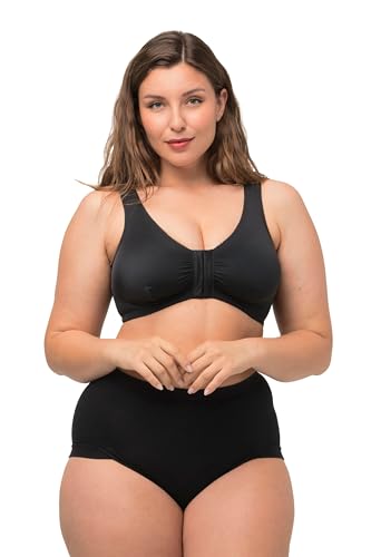 Ulla Popken Damen Bustier, Cup C/D BRA, schwarz, 100D im Sale