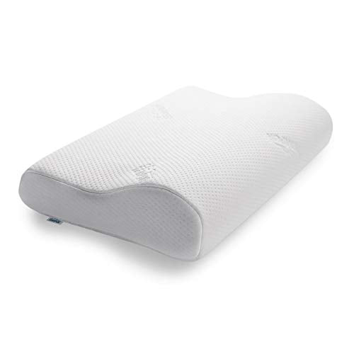 TEMPUR Original Schlafkissen Memory Foam, ergonomisches Nackenstützkissen für Seiten- und Rückenschläfer, Liegefühl fest, M (50 x 31 x 10/7 cm), Weiß im Sale