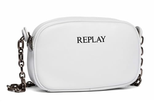 Replay Damen Handtasche aus Kunstleder, Optical White 001 (Weiß), Onesize im Sale