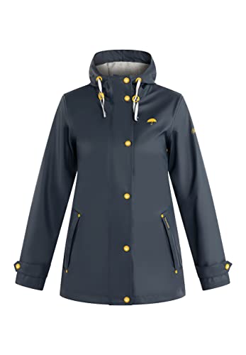 Schmuddelwedda Damen Incus Regenjacke, Marine Hellgrau Melange, im Sale