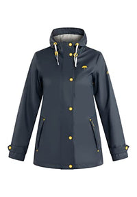 Thumbnail for Schmuddelwedda Damen Incus Regenjacke, Marine Hellgrau Melange, im Sale