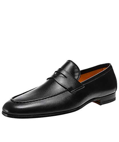 Magnanni Herren Leder-Penny-Delos-Loafer Schwarz 43 im Sale