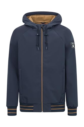 derbe Softshell Jacke Helgoby Herren Dunkelblau  | Softshelljacke | Übergangsjacke | Männer | Kapuze | Zip | Hamburg im Sale