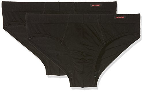 Palmers Herren Pure Cotton Doppelpack Slip, Schwarz (Schwarz 900), X-Large (2er Pack) im Sale