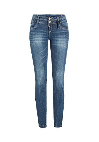 Timezone Damen Enyatz Slim Jeans, Blau (Blue Royal Wash 3065), W24/L32 im Sale