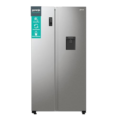 Gorenje NRR 9185 EAXLWD Side by Side Kühl-Gefrierkombination, Made in Europe, EEK E, NoFrostPlus, Inverter-Kompressor, Crisp Zone, ConvertActive Zone, FastFreeze, 178,6 cm, Edelstahl im Sale