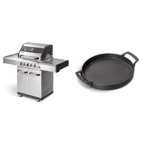 Enders Gasgrill Kansas II Pro 3 SIK Turbo & SWITCH GRID Pfanne, aus Gusseisen, Gasgrill mit Rost System, Grill-Zubehör, MONROE, KANSAS, BOSTON, BROOKLYN Next, CHICAGO 3, 7792