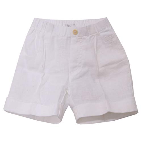 Il Gufo 1344AD bermuda bimbo BOY lino linen white shorts kids [9 MONTHS] im Sale