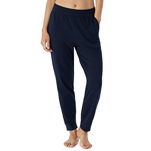 Schiesser Damen Schlafhose Lang Baumwolle - Mix + Relax Pyjamaunterteil, Dunkelblau_179266, EU im Sale