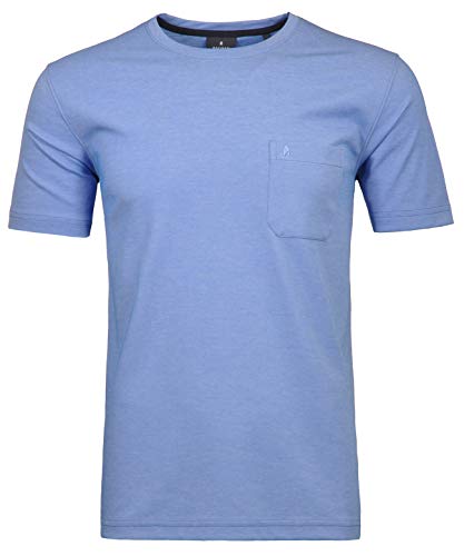 RAGMAN Herren Softknit T-Shirt Rundhals, mit Brusttasche L, Blau-718 im Sale