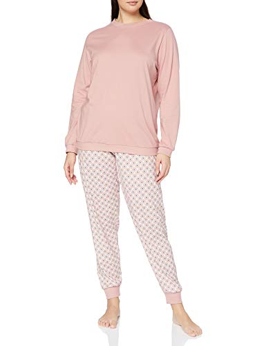 CALIDA Lovely Nights Bündchen-Pyjama Damen, mit Rippbündchen an Ärmeln und Hose im Sale