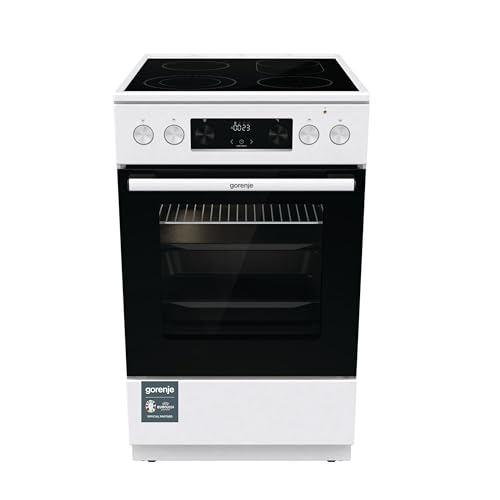 Gorenje GECS5C 60 WPA Elektro-Standherd mit Glaskeramik-Kochfeld / 50cm / 70 Liter/GentleClose/Schnellaufheizung/AirFry/ExtraSteam/Teleskopauszüge/AquaClean/weiß, 740538, 70 im Sale