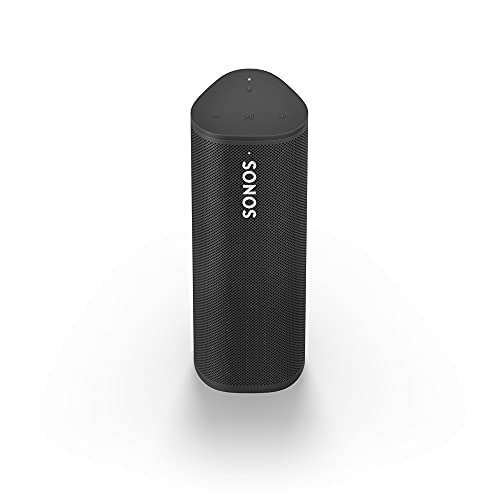 Sonos Roam WLAN & Bluetooth Speaker, schwarz – Wasserdichter Lautsprecher mit Alexa Sprachsteuerung, Google Assistant und AirPlay 2 – Kabellose Outdoor Musikbox mit Akku für Musikstreaming