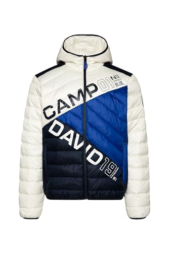 Camp David Herren Steppjacke mit Colour-Blocking und Rücken-Print Kitt 4 im Sale