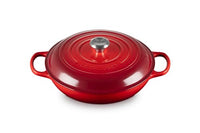 Thumbnail for Le Creuset Signature Gusseisen Gourmet-Profitopf, Rund, Ø 30 cm, 3,5 l, Für alle Herdarten inkl. Induktion geeignet, 5,555 kg, Kirschrot, 21180300602430 im Sale