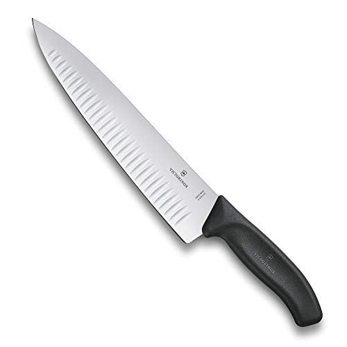 Victorinox, Swiss Classic, Profi Tranchiermesser, Extra Scharfe Klinge, Kullenschliff, 25 cm, Robuster Kunststoffgriff, Rostfreier Stahl, schwarz im Sale