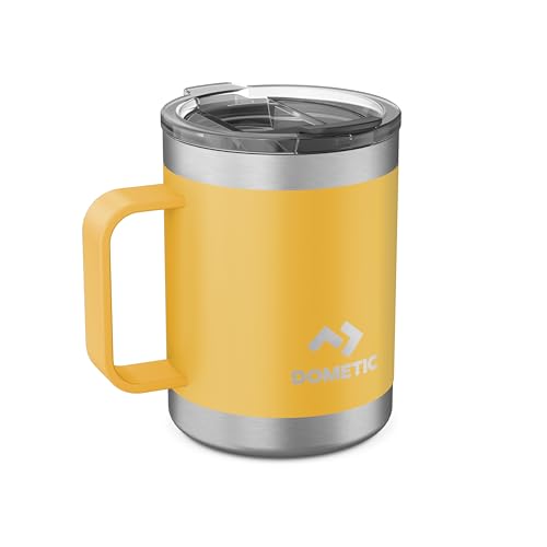 DOMETIC Trinkbecher Thermo Mug 45, Thermo-Becher 450 ml aus Edelstahl mit Deckel, gelb im Sale