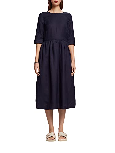 ESPRIT Damen 033ee1e321 Kleid, 400/Navy, 34 im Sale