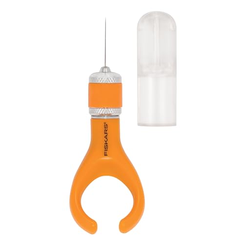 Fiskars Finger-Bastelmesser/Cutter, Für Rechts- und Linkshänder, Gesamtlänge: 10,7 cm, Qualitätsstahl/Kunststoff, Orange, Softgrip, 1024409 im Sale