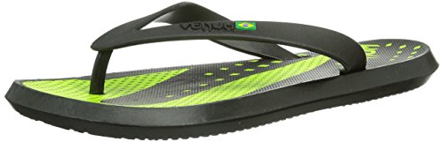 Venum Erwachsene Flip-Flops Herren Hurricane Sandalen, Schwarz/Neo-Gelb, Größe 37/38